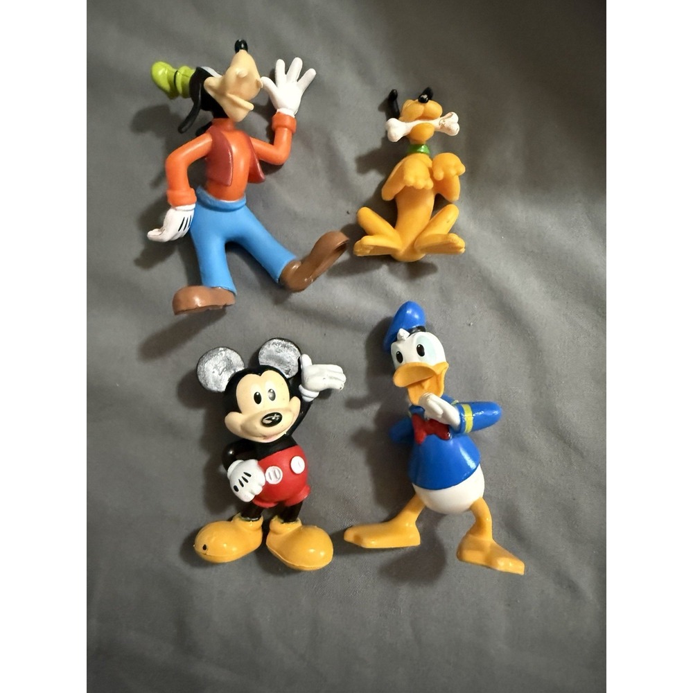 Set of 4- Disney Mickey Mouse Toy Figure JP China Goofy Minnie Mouse Cake Topper